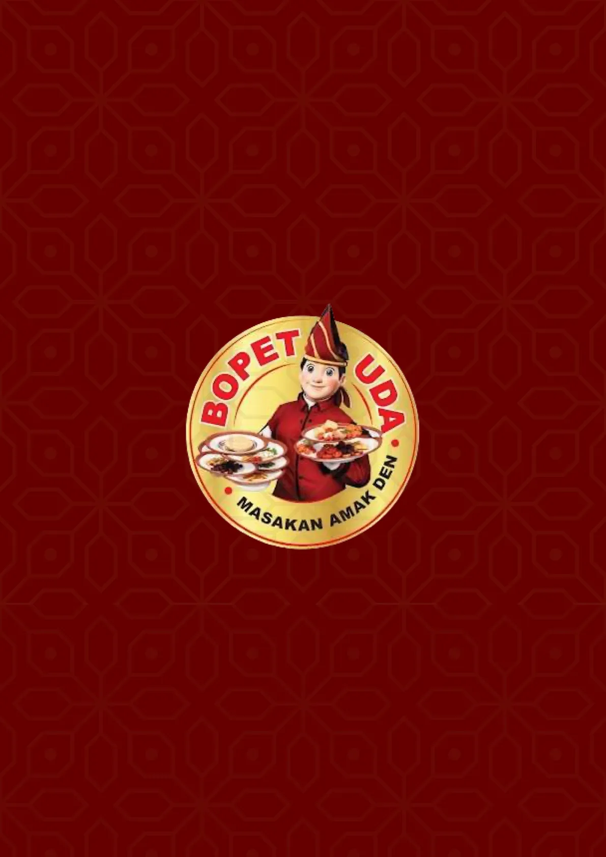 Buku menu Bopet Uda, halaman 1