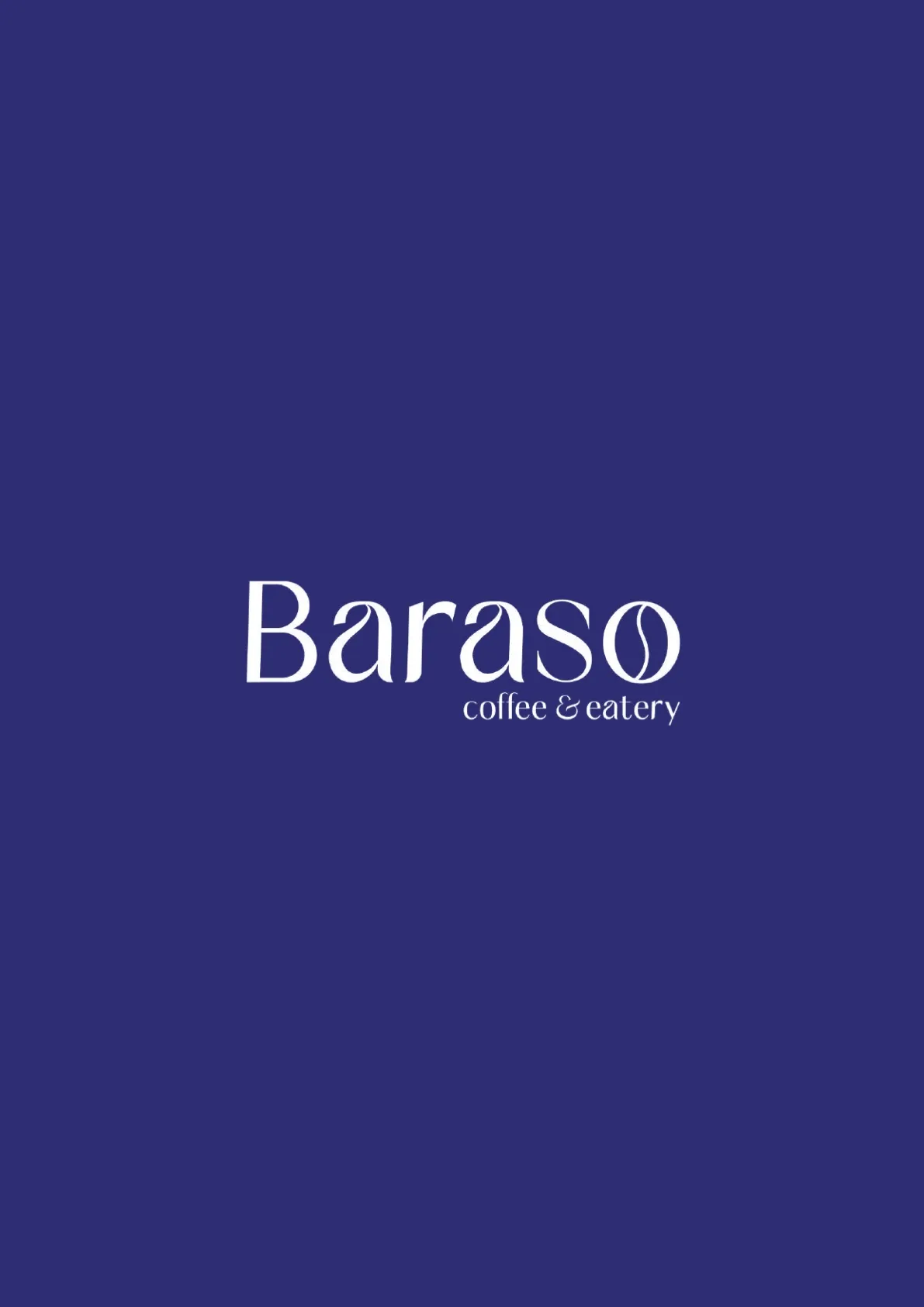 Buku menu Baraso Coffee, halaman 1