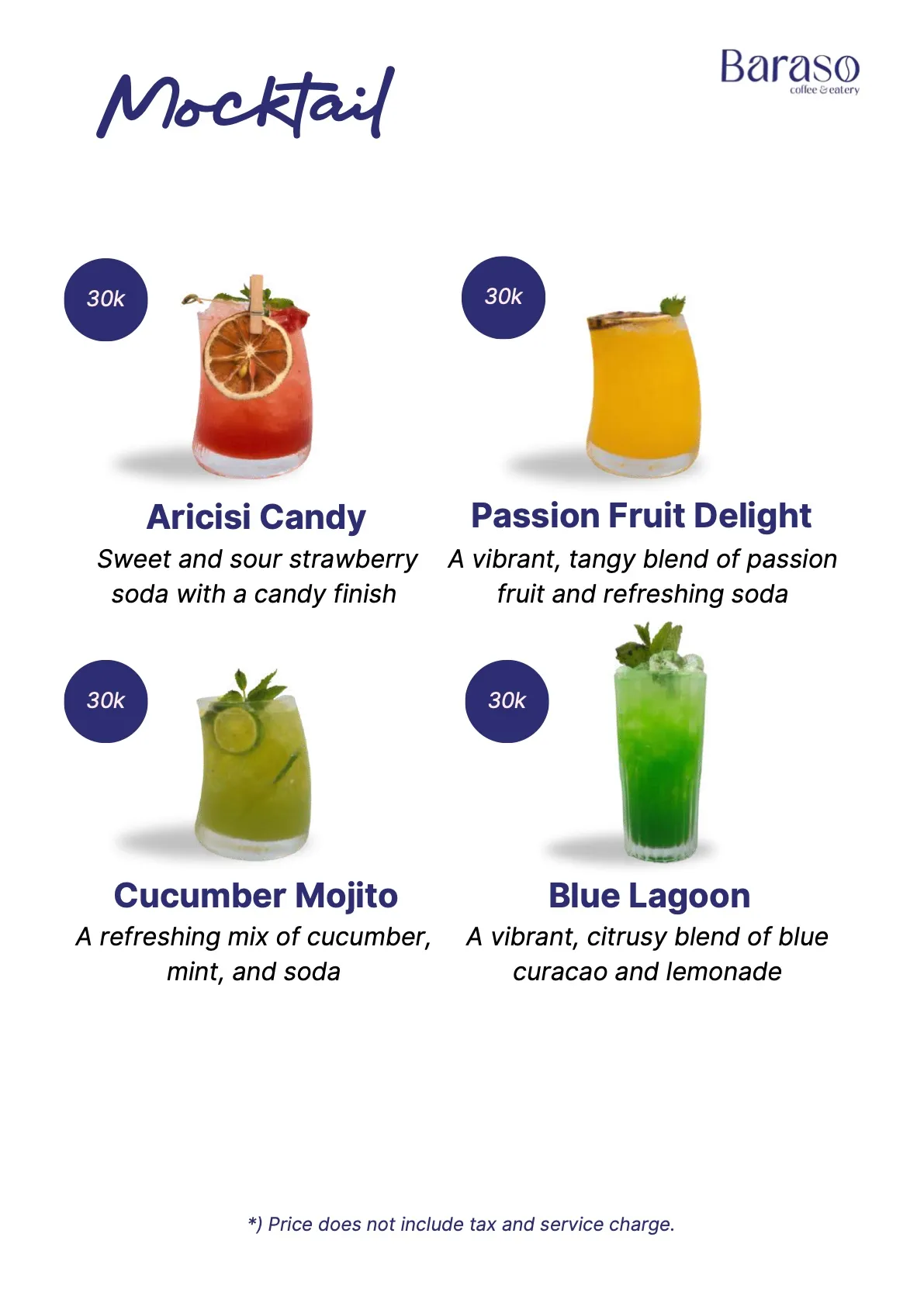 Buku menu Baraso Coffee, halaman 8