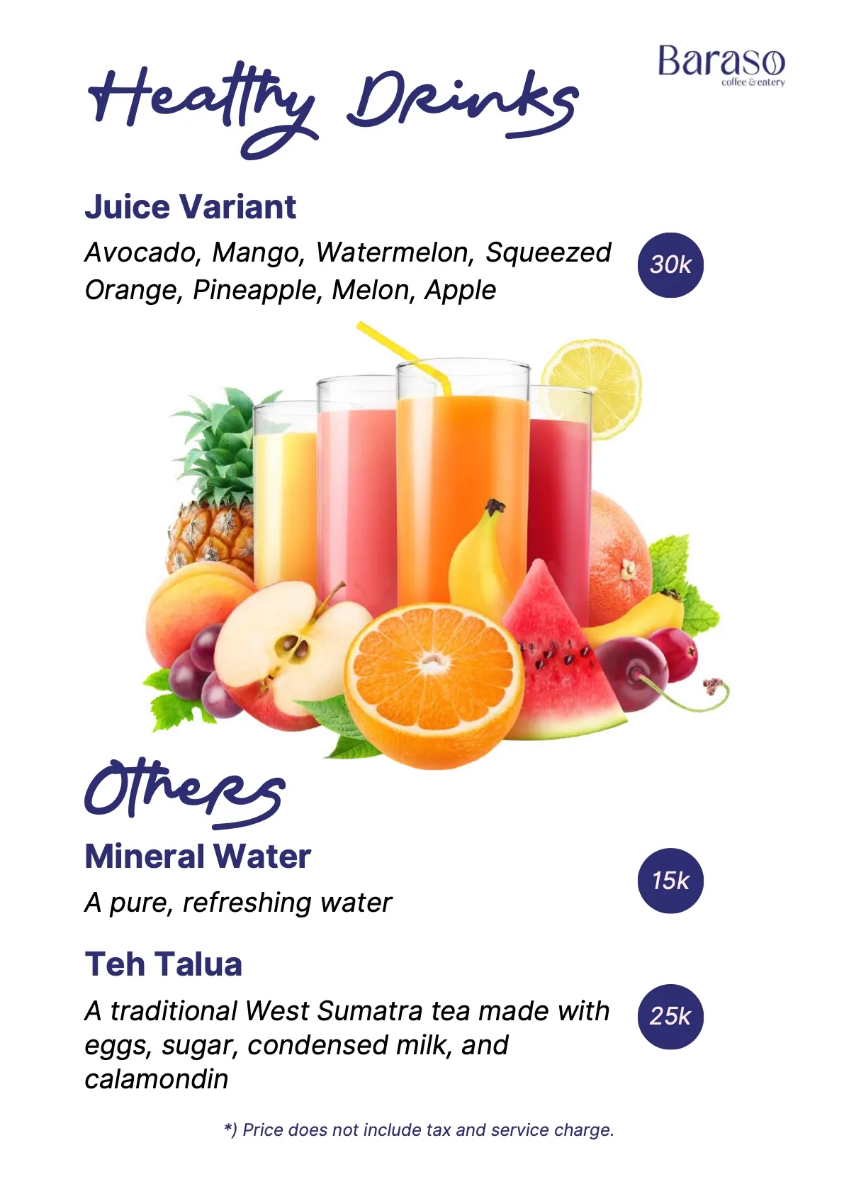 Buku menu Baraso Coffee, halaman 12