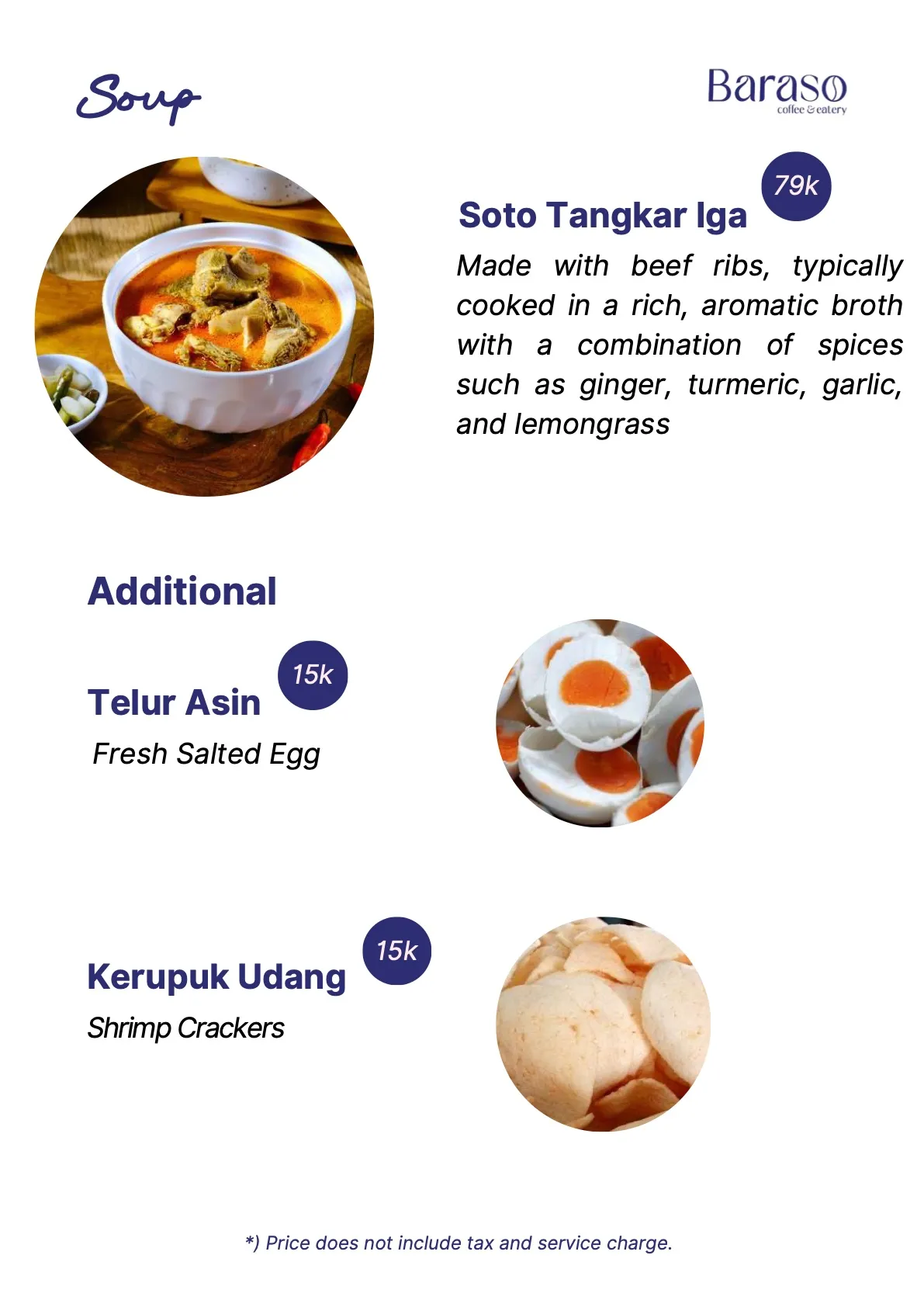 Buku menu Baraso Coffee, halaman 15